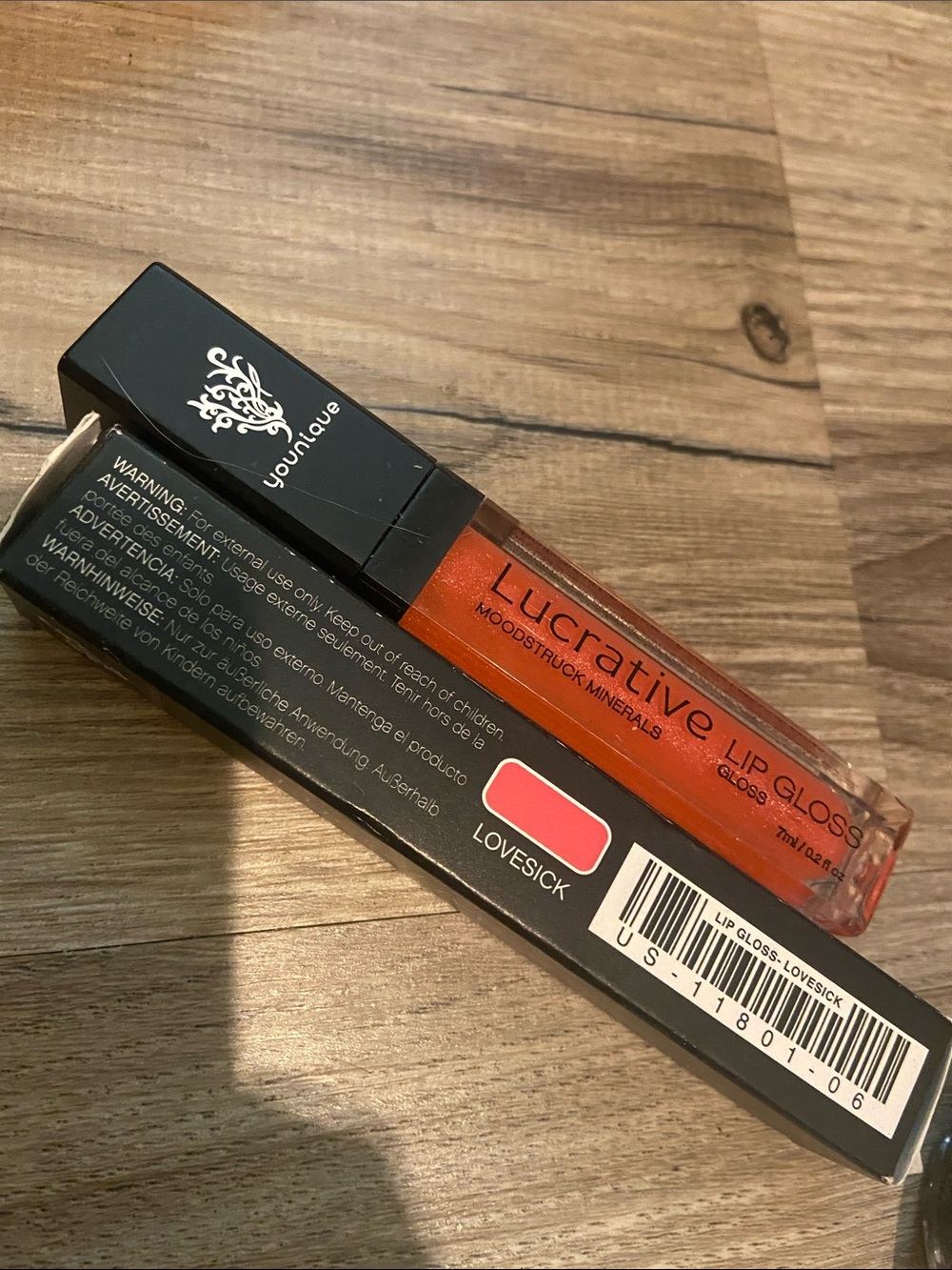 Younique Lucrative Lip Gloss — Lovesick Orange-Red Shine